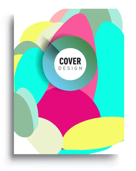 Modern Abstract Covers Cool Gradient Shapes Composition Vector Covers Design — Stock Vector