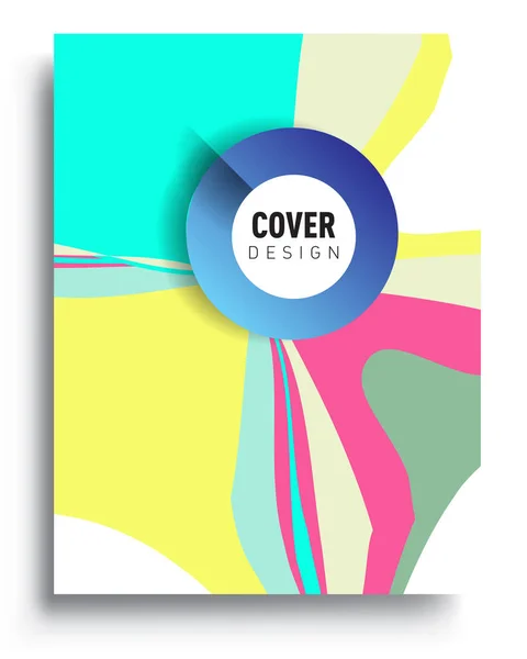 Modern Abstract Covers Cool Gradient Shapes Composition Vector Covers Design — Stock Vector