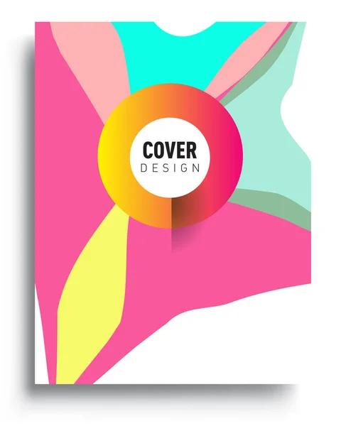 Modern Abstract Covers Cool Gradient Shapes Composition Vector Covers Design — Stock Vector