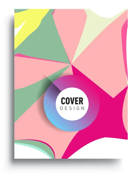 Modern Abstract Covers Cool Gradient Shapes Composition Vector Covers Design — Stock Vector