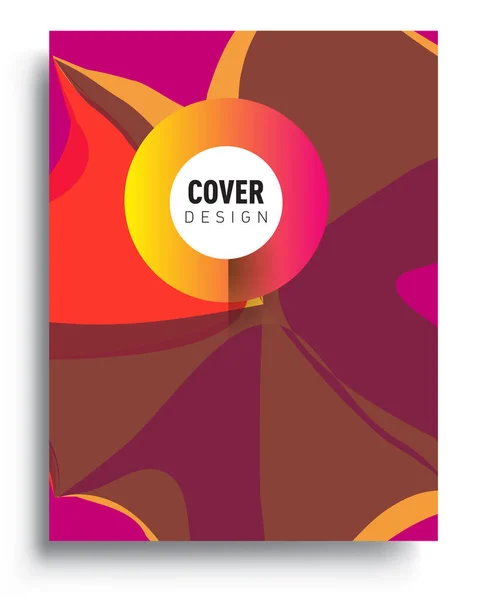 Modern Abstract Covers Cool Gradient Shapes Composition Vector Covers Design — Stock Vector