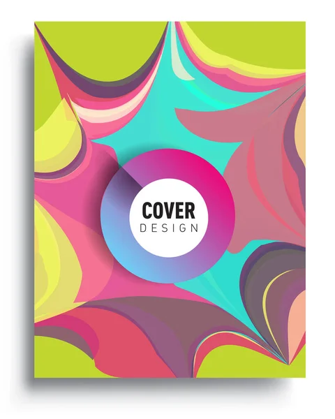 Modern Abstract Covers Cool Gradient Shapes Composition Vector Covers Design — Stock Vector