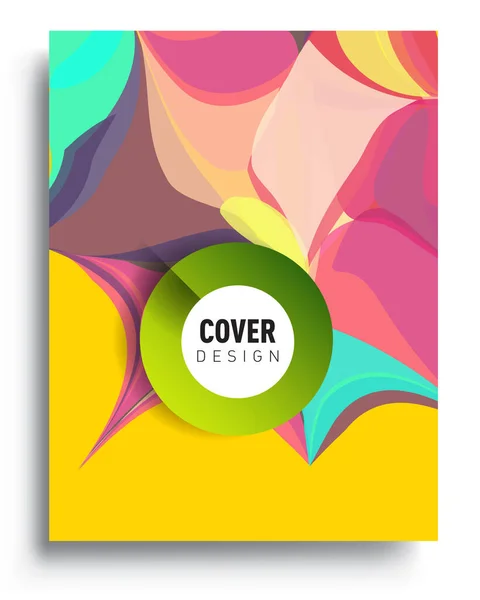 Modern Abstract Covers Cool Gradient Shapes Composition Vector Covers Design — Stock Vector