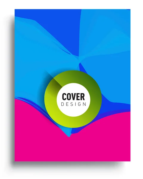 Modern Abstract Covers Cool Gradient Shapes Composition Vector Covers Design — Stock Vector