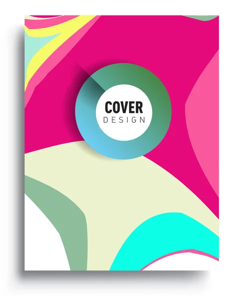 Modern Abstract Covers Cool Gradient Shapes Composition Vector Covers Design — Stock Vector