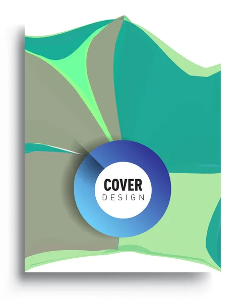 Modern Abstract Covers Cool Gradient Shapes Composition Vector Covers Design — Stock Vector