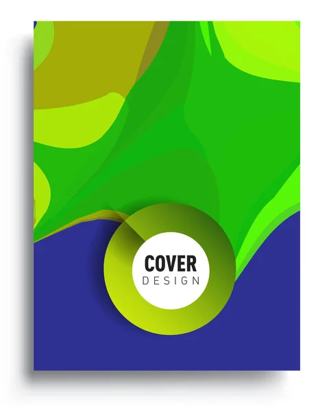 Modern Abstract Covers Cool Gradient Shapes Composition Vector Covers Design — Stock Vector