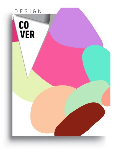 Moderne Abstrakte Einbände Kühler Verlauf Formt Zusammensetzung Vektor Deckt Design — Stockvektor