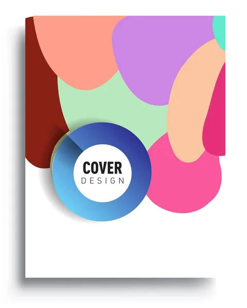 Moderne Abstrakte Covers Cool Gradient Figurer Sammensætning Vektor Dækker Design – Stock-vektor