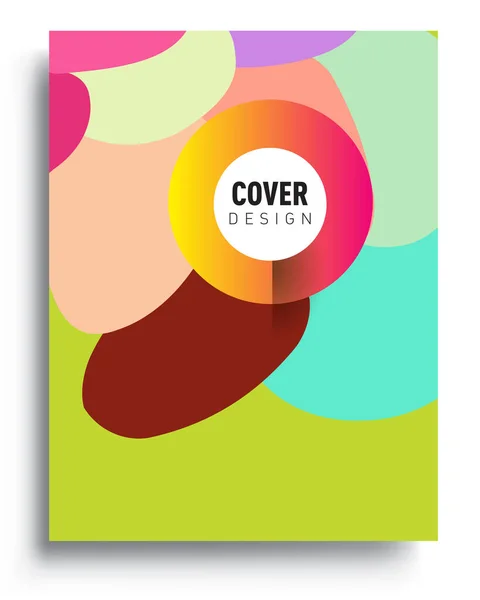 Modern Abstract Covers Cool Gradient Shapes Composition Vector Covers Design — Stock Vector