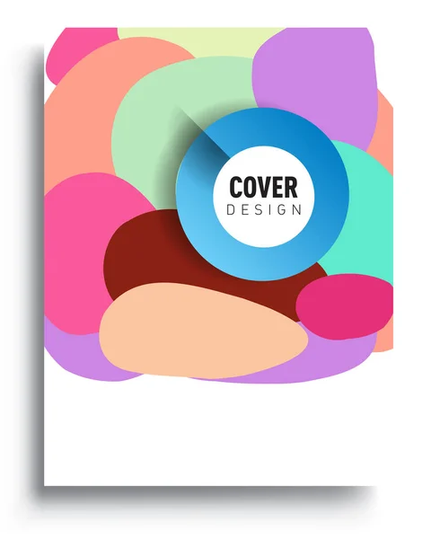 Modern Abstract Covers Cool Gradient Shapes Composition Vector Covers Design — Stock Vector