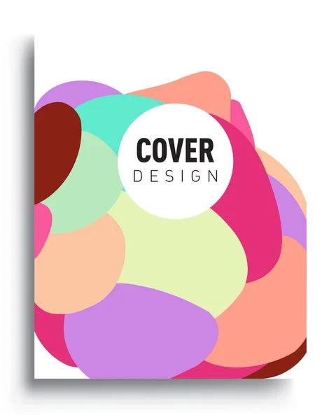 Modern Abstract Covers Cool Gradient Shapes Composition Vector Covers Design — Stock Vector