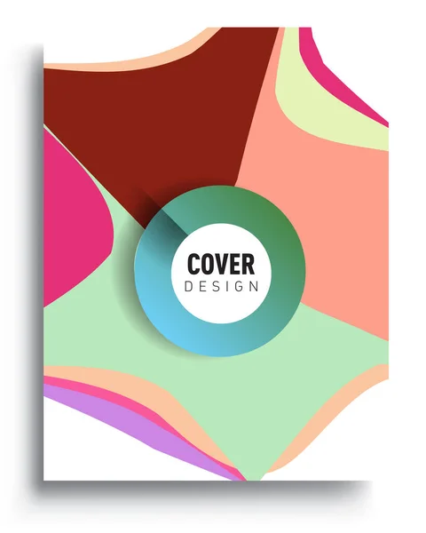 Modern Abstract Covers Cool Gradient Shapes Composition Vector Covers Design — Stock Vector