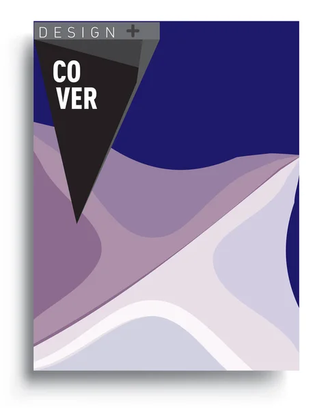 Moderna Abstrakta Omslag Cool Lutning Former Sammansättning Vektor Täcker Design — Stock vektor