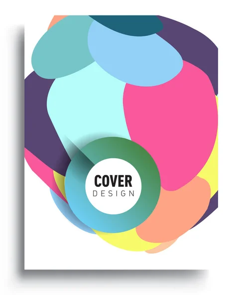 Modern Abstract Covers Cool Gradient Shapes Composition Vector Covers Design — Stock Vector