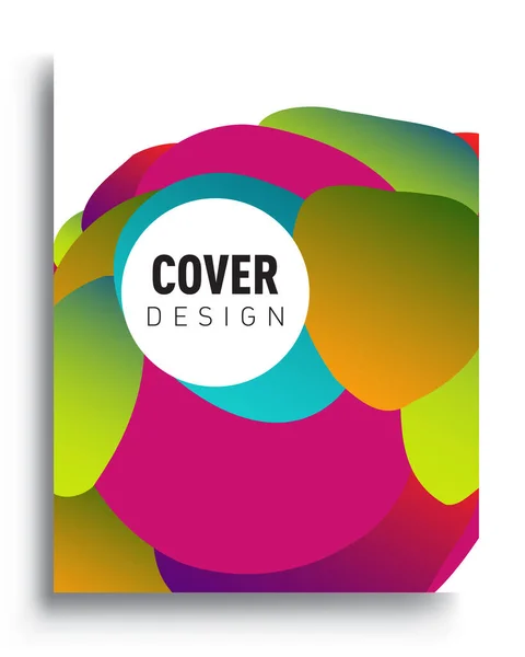 Modern Abstract Covers Cool Gradient Shapes Composition Vector Covers Design — Stock Vector