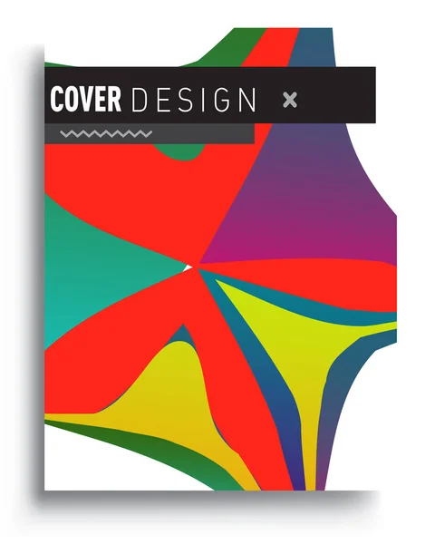 Modern Abstract Covers Cool Gradient Shapes Composition Vector Covers Design — Stock Vector