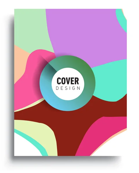 Modern Abstract Covers Cool Gradient Shapes Composition Vector Covers Design — Stock Vector