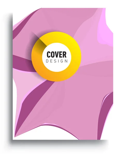 Modern Abstract Covers Cool Gradient Shapes Composition Vector Covers Design — Stock Vector