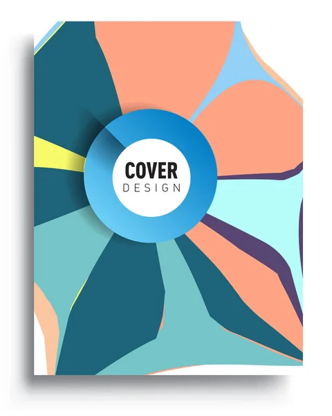 Modern Abstract Covers Cool Gradient Shapes Composition Vector Covers Design — Stock Vector