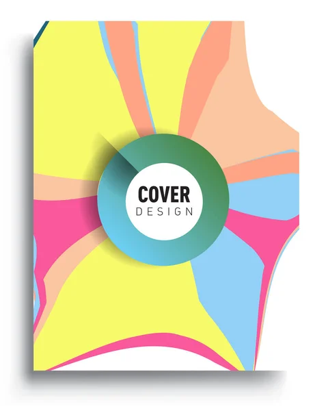 Modern Abstract Covers Cool Gradient Shapes Composition Vector Covers Design — Stock Vector