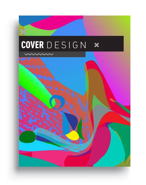 Minimalistic Design Creative Concept Abstract Geometric Design Memphis Pattern Colorful — Stok Vektör