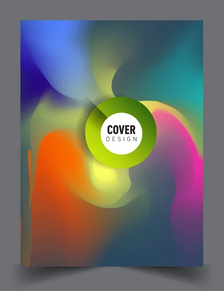 Covers Design Liquid Color Liquid Colorful Shapes Arrangement Abstract Lines — Stock Vector