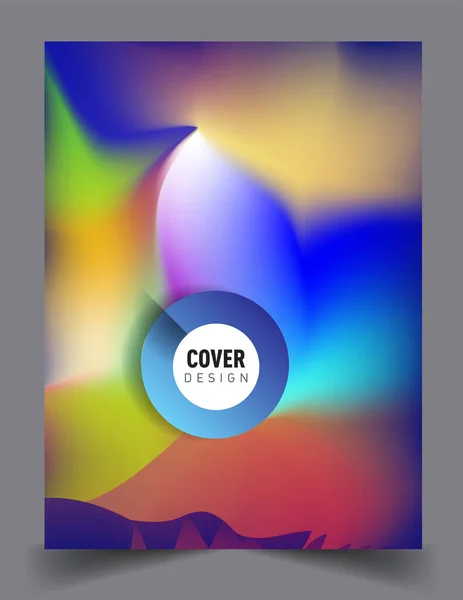Couvre Conception Avec Couleur Liquide Les Formes Colorées Liquides Arrangement — Image vectorielle