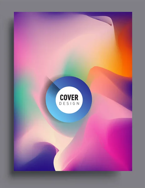 Covers Design Liquid Color Liquid Colorful Shapes Arrangement Abstract Lines — Stock Vector