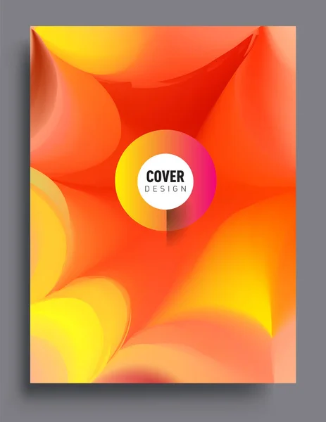 Omfattar Design Med Flytande Färg Och Flytande Färgglada Former Arrangemang — Stock vektor