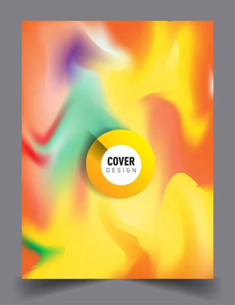 Couvre Conception Avec Couleur Liquide Les Formes Colorées Liquides Arrangement — Image vectorielle