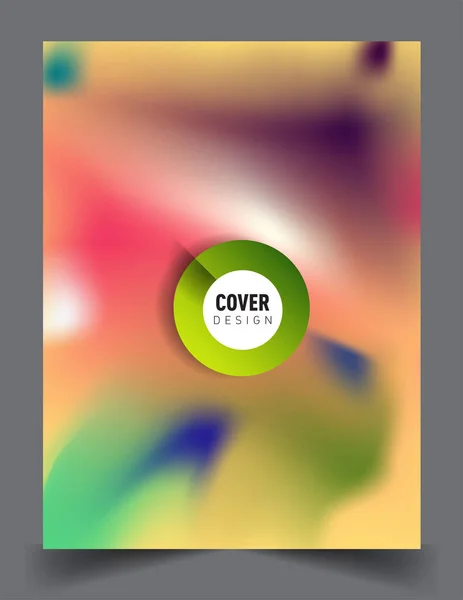 Dækker Design Med Flydende Farve Flydende Farverige Former Indretning Abstrakte – Stock-vektor