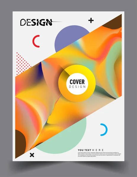 Covers Design Liquid Color Liquid Colorful Shapes Arrangement Abstract Lines — Stock Vector