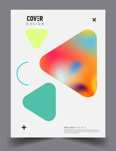 Cubre Diseño Con Color Líquido Formas Coloridas Líquidas Disposición Líneas — Vector de stock