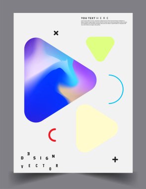 Sıvı renk ve sıvı renkli şekillerle kaplama tasarımı. Soyut çizgilerin ve stil grafik geometrik elementlerin düzenlenmesi. Pankartlar, broşürler, posterler, kapaklar ve afişler için kullanılabilir. Vektör