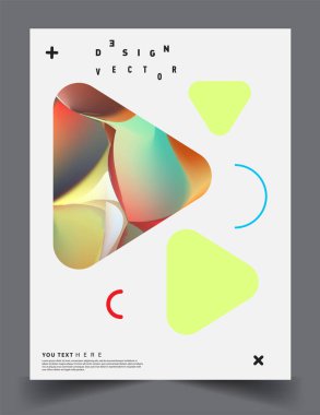 Sıvı renk ve sıvı renkli şekillerle kaplama tasarımı. Soyut çizgilerin ve stil grafik geometrik elementlerin düzenlenmesi. Pankartlar, broşürler, posterler, kapaklar ve afişler için kullanılabilir. Vektör