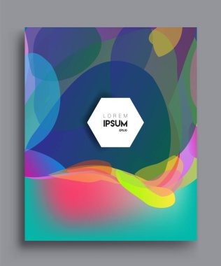 Modern soyut kapaklar. Cool gradient şekilleri bileşimi, vektör tasarımı kapsar.