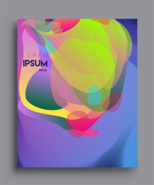 Modern soyut kapaklar. Cool gradient şekilleri bileşimi, vektör tasarımı kapsar.