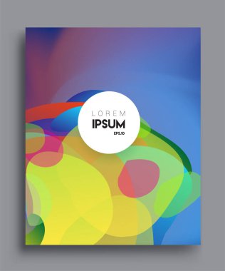 Modern soyut kapaklar. Cool gradient şekilleri bileşimi, vektör tasarımı kapsar.