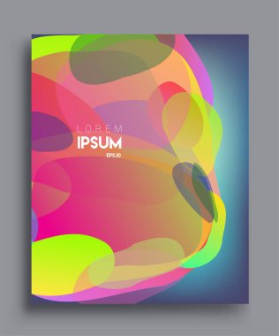 Modern soyut kapaklar. Cool gradient şekilleri bileşimi, vektör tasarımı kapsar.