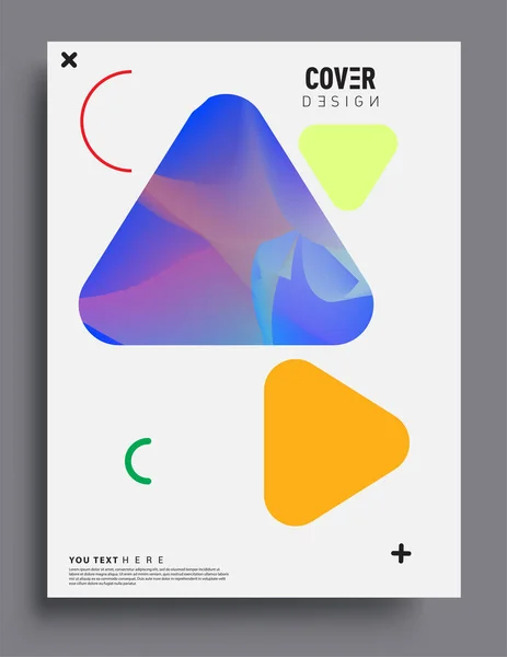 Cubre Diseño Con Color Líquido Formas Coloridas Líquidas Disposición Líneas — Vector de stock