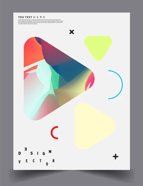 Omfattar Design Med Flytande Färg Och Flytande Färgglada Former Arrangemang — Stock vektor