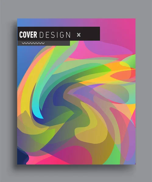 Modern Abstract Covers Cool Gradient Shapes Composition Vector Covers Design — Stock Vector