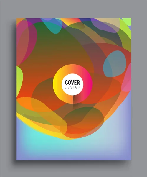 Moderne Abstracte Omslagen Cool Gradiënt Vormen Samenstelling Vector Covers Ontwerp — Stockvector