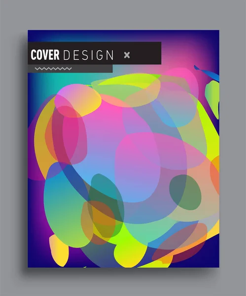 Modern Abstract Covers Cool Gradient Shapes Composition Vector Covers Design — Stock Vector