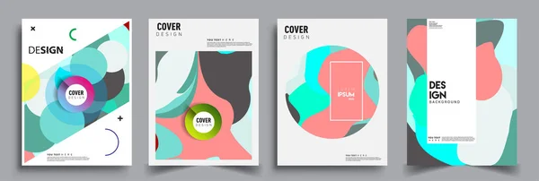 Moderne Abstracte Omslagen Cool Gradiënt Vormen Samenstelling Vector Covers Ontwerp — Stockvector