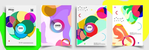 Conjunto Capas Abstratas Modernas Composição Formas Gradiente Fresco Vetor Cobre —  Vetores de Stock