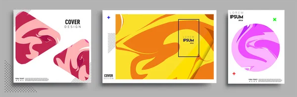 Moderne Abstrakte Cover Sets Kühler Verlauf Formt Zusammensetzung Vektor Deckt — Stockvektor