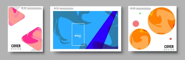 Moderne Abstrakte Einbände Kühler Verlauf Formt Zusammensetzung Vektor Deckt Design — Stockvektor