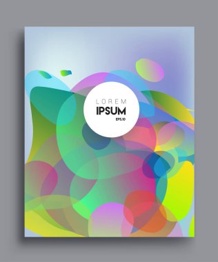 Modern soyut kapaklar seti. Cool gradient şekilleri bileşimi, vektör tasarımı kapsar.
